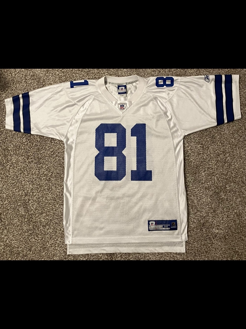 Terrell Owens Dallas Cowboys Reebok White Jersey Medium